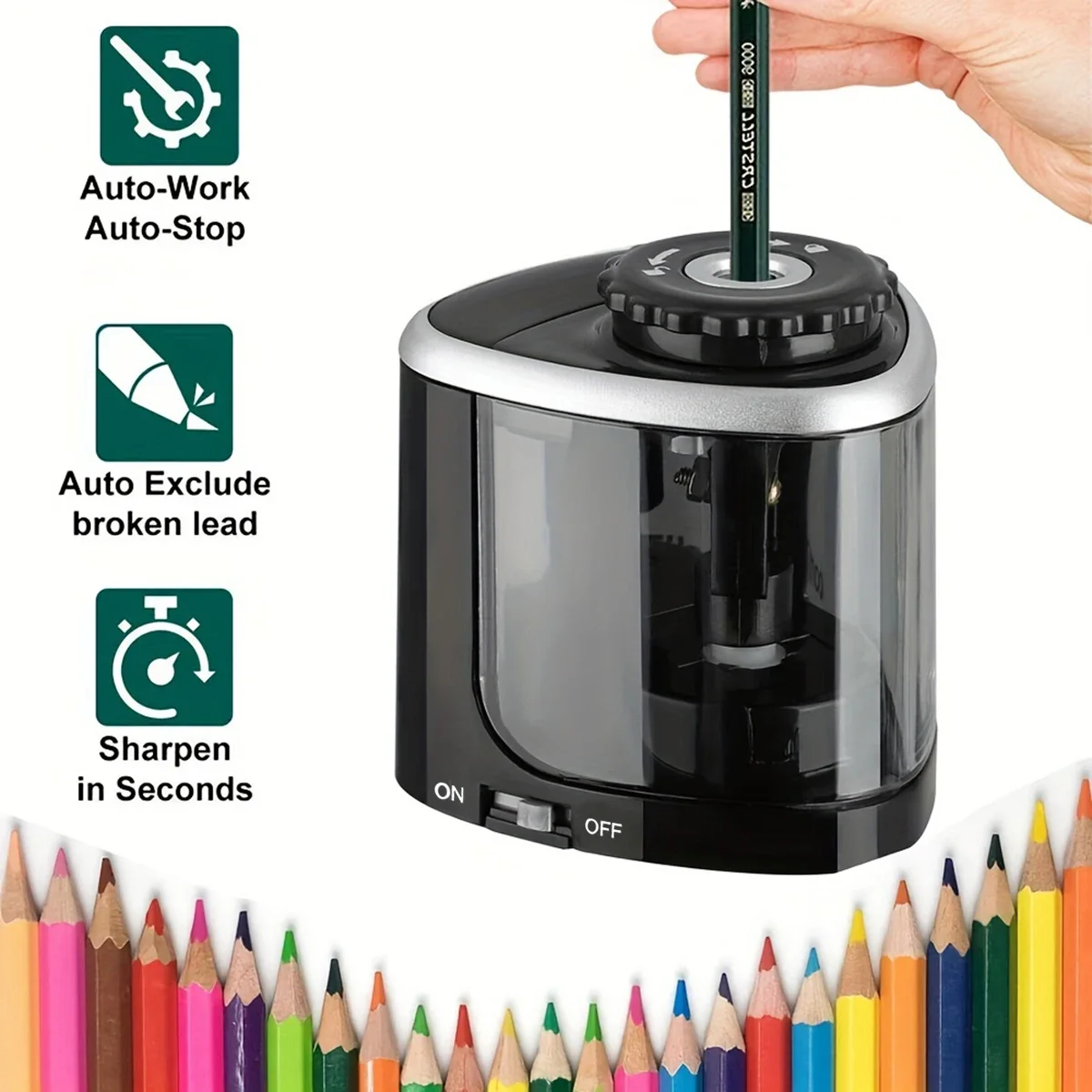 Electric Pencil Sharpener Usb - Rakitan Pengasah Pensil Elektrik Otomatis untuk