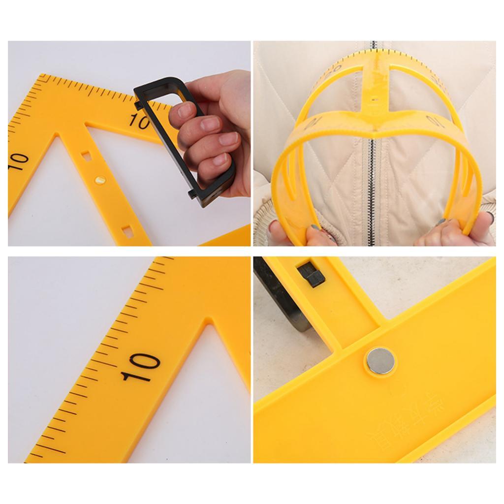 Math Geometry Set With Compass - Set Penggaris Geometri Matematika untuk Papan