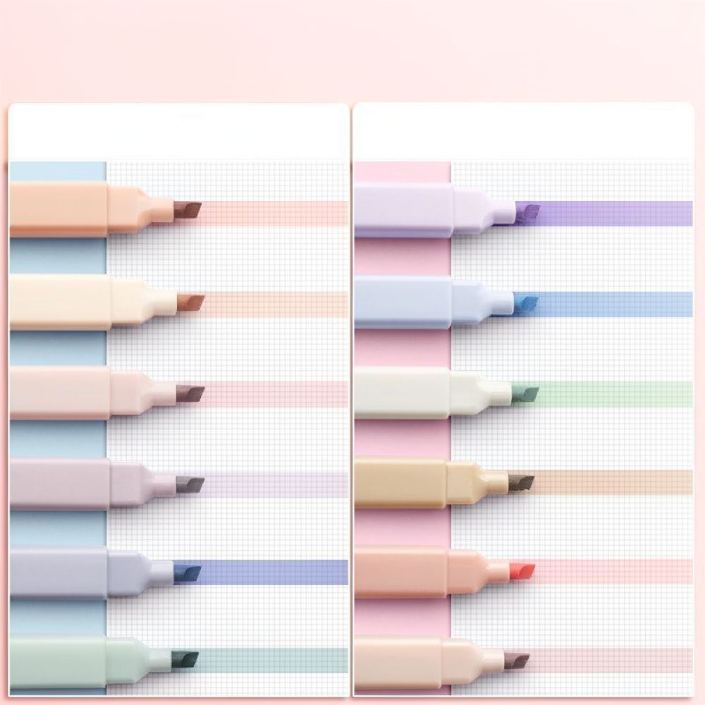 Pastel Highlighter Set Double Ended - Set Spidol Warna Pastel yang Menarik
