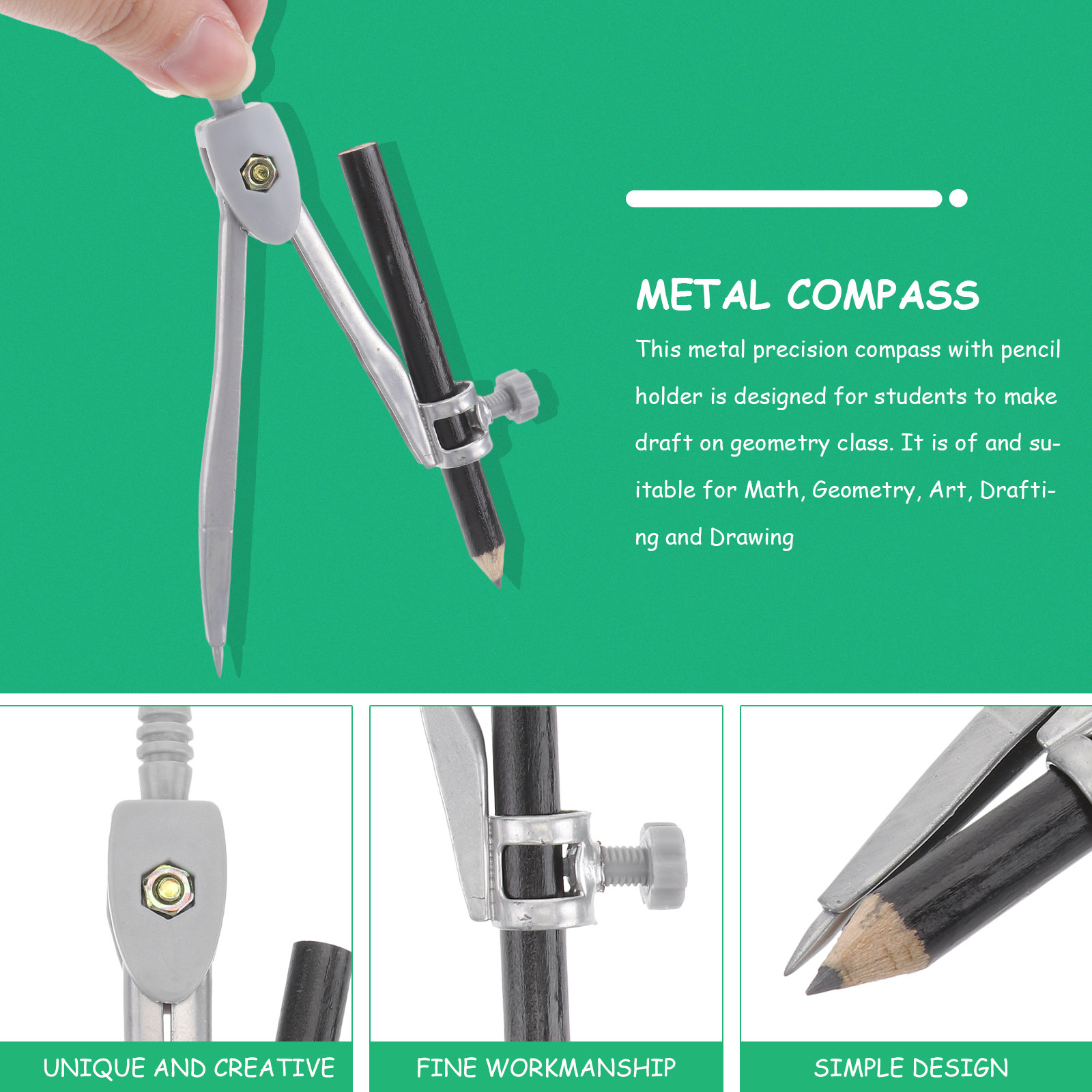 Set Alat Gambar Kompas Logam P - Math Geometry Set With Compass ulasan dan harga