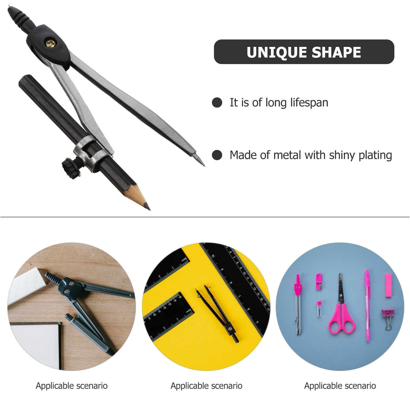 Set Alat Gambar Kompas Logam P - Math Geometry Set With Compass ulasan dan harga