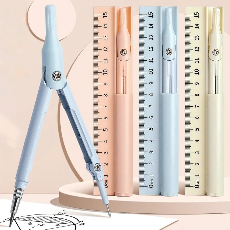 Set Geometri Kompas 3 In 1 den - Math Geometry Set With Compass ulasan dan harga