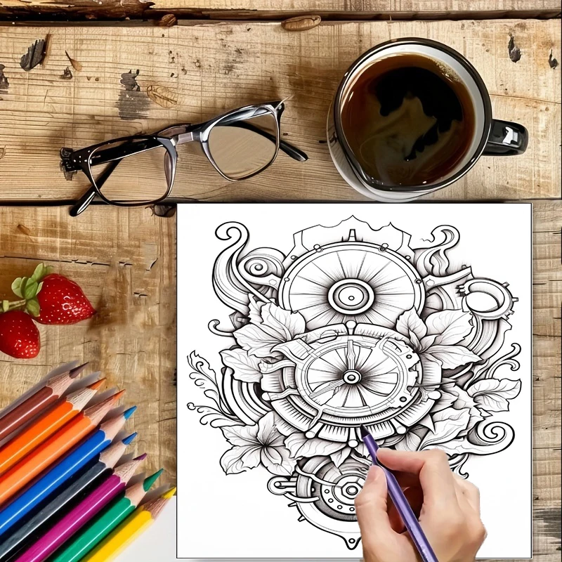 Buku Mewarnai Bunga Steampunk  - School Supplies ulasan dan harga
