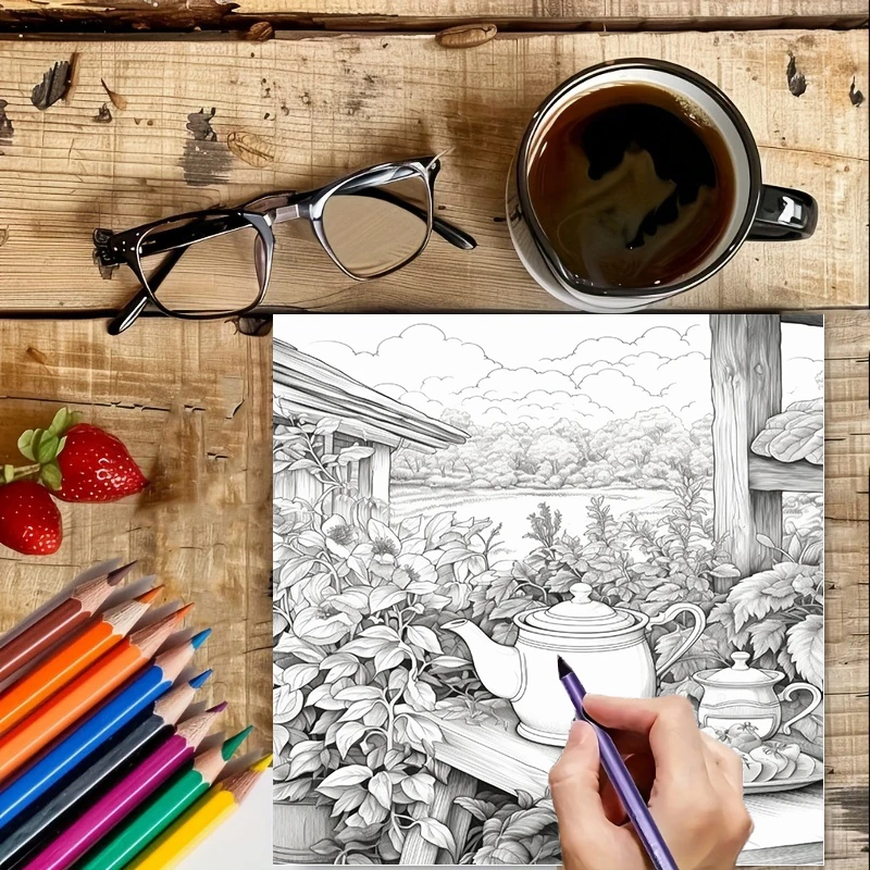 Buku Mewarnai Tea In The Garde - School Supplies ulasan dan harga
