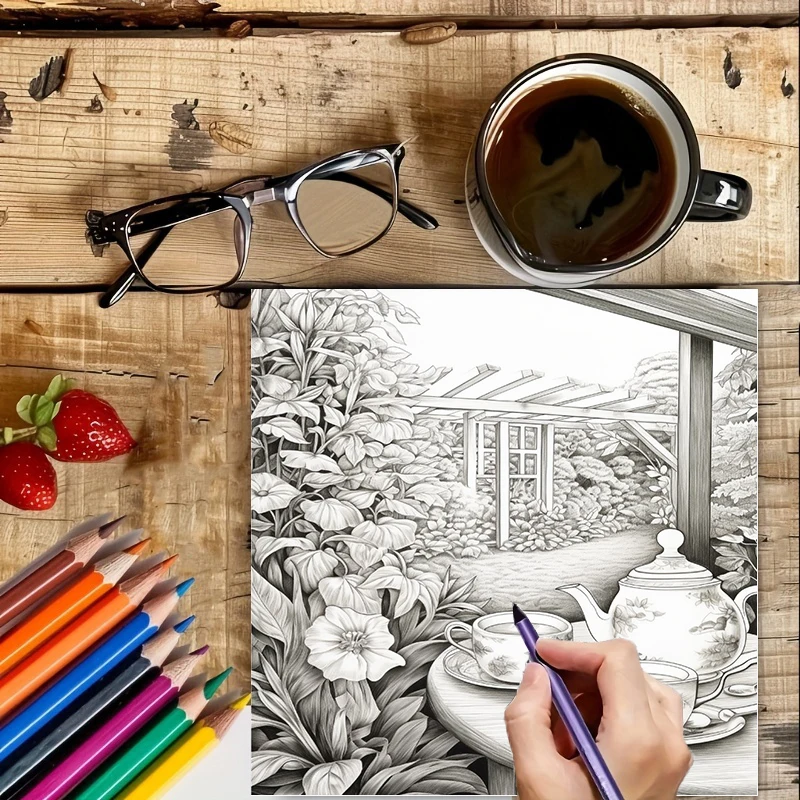 Buku Mewarnai Tea In The Garde - School Supplies ulasan dan harga