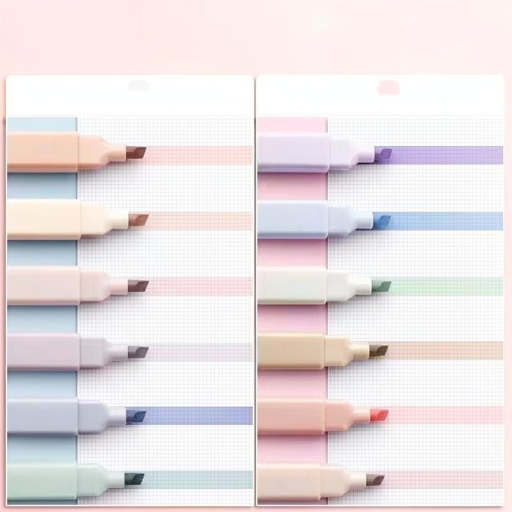 Set Spidol Warna Pastel yang M - Pastel Highlighter Set Double Ended ulasan dan harga